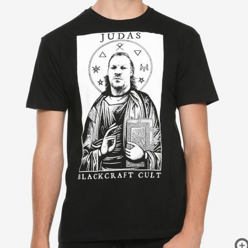 BlackCraft Hot Topic Chris Jericho Judas Portrait T-Shirt AEW Wrestling Medium